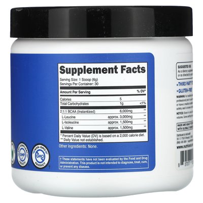 Nutricost, Performance, BCAA, niezmożony, 6,3 uncji (180 g)