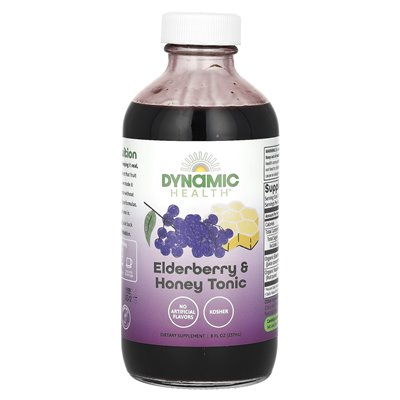 Dynamic Health, Elderberry &amp Honey Tonic, 8 Fl Oz (237 ml)
