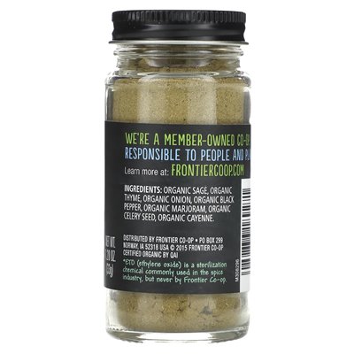 Frontier Co-Op, Bio-Geflügelgewürz mit Salbei, Thymian und Zwiebeln, 1,2 oz (33 g)