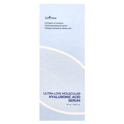 Isntree, ultra-niski cząsteczkowy kwas hialuronowy surowica, 1,69 fl Oz (50 ml)