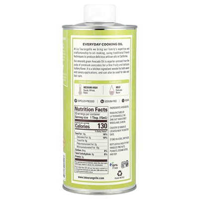 La Tourangelle, delikatny olej z awokado, 25,4 Fl Oz (750 ml) La Tourangelle, delikatny olej z awokado, 25,4 Fl Oz (750 ml)