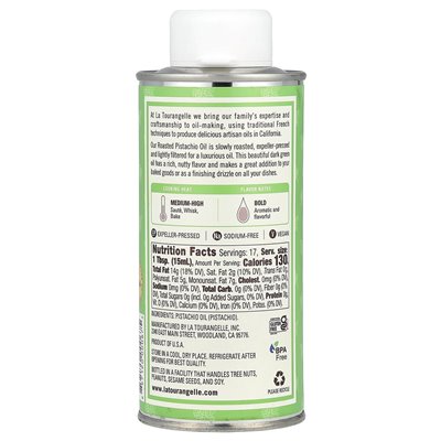 La Tourangelle, pieczony olej pistacjowy, 8,45 fl oz (250 ml)