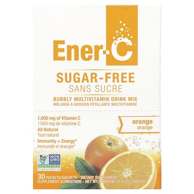 Ener-C, Multivitamin Drink Mix, Sugar Free, Orange, 1000 mg, 30 Packets, 0.2 oz (5.35 g) Each