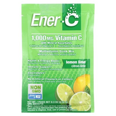 Ener-C, Vitamin C, Multivitamin-Getränkemix, Zitrone-Limette, 1000 mg, 30 Päckchen, je 0,3 oz (9,56 g)