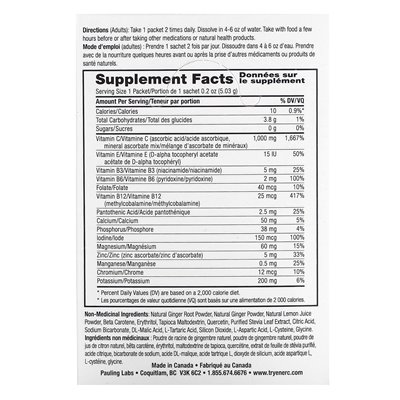 Ener-C, Vitamin C-Getränkemix, zuckerfrei, Zitrone-Ingwer, 1000 mg, 30 Päckchen