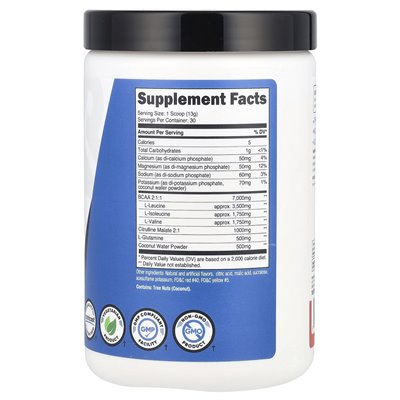 Nutricost, Performance, BCAA+, Tropical Punch, 13,8 uncji (387 g)
