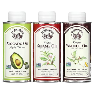 La Tourangelle, Lat Favorites Trio Artisan Oils, 3 Count, 8,45 uncji (250 ml) La Tourangelle, Lat Favorites Trio Artisan Oils, 3 Count, 8,45 uncji (250 ml)
