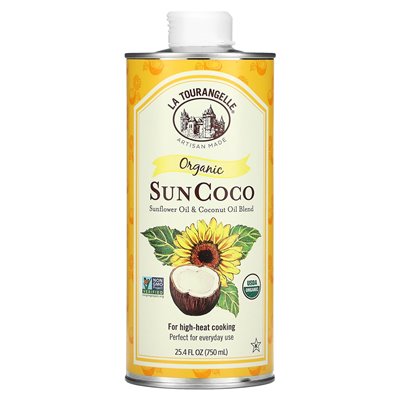 La Tourangelle, Organic Suncoco, Sunflower Oil &amp Coconut Oil Blend, 25,4 Fl Oz (750 ml)