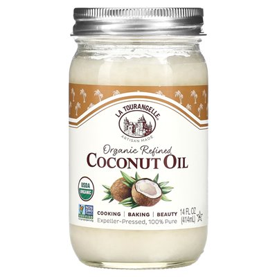 La Tourangelle, Organiczny rafinowany olej kokosowy, 14 Fl Oz (414 ml) La Tourangelle, Organiczny rafinowany olej kokosowy, 14 Fl Oz (414 ml)