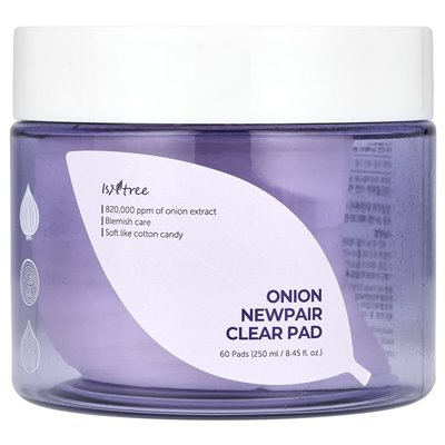 Isntree, Newpair-Zwiebel, Clear Pad, 60 Pads, 8,45 fl oz (250 ml) Isntree, Newpair-Zwiebel, Clear Pad, 60 Pads, 8,45 fl oz (250 ml)
