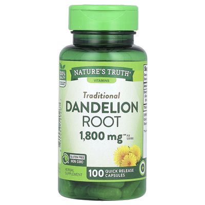 Nature's Truth, Vitamine, Löwenzahnwurzel, 1800 mg, 100 Kapseln mit schneller Wirkstofffreisetzung (900 mg pro Kapsel)