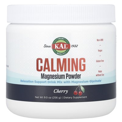 Kal, uspokajający proszek magnezu, wiśnia, 9 uncji (256 g)