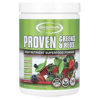 Gaspari Nutrition, sprawdzone zielenią i czerwieni, proszek o wysokiej zawartości składników odżywczych, 12,69 uncji (360 g) Gaspari Nutrition, sprawdzone zielenią i czerwieni, proszek o wysokiej zawartości składników odżywczych, 12,69 uncji (360 g)