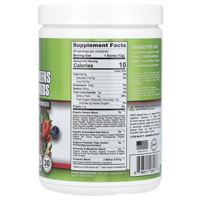 Gaspari Nutrition, sprawdzone zielenią i czerwieni, proszek o wysokiej zawartości składników odżywczych, 12,69 uncji (360 g) Gaspari Nutrition, sprawdzone zielenią i czerwieni, proszek o wysokiej zawartości składników odżywczych, 12,69 uncji (360 g)