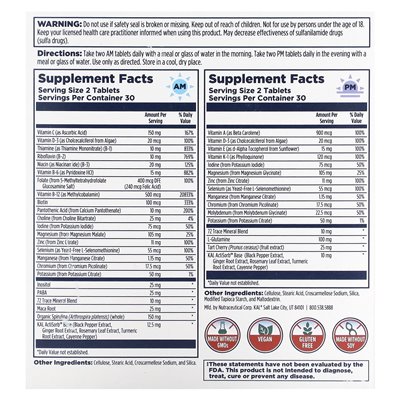 Kal, Men's Multivitamin, Morning and Evening, 2 Packs, 60 Tablets Each