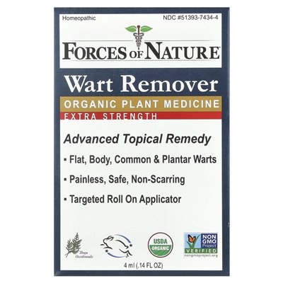 Forces of Nature, Remover Wart, Podwójna Akcja, Extra Moc, 0.14 uncji (4 ml) Forces of Nature, Remover Wart, Podwójna Akcja, Extra Moc, 0.14 uncji (4 ml)