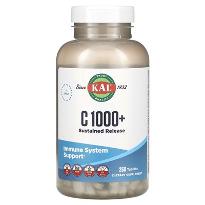 Kal, C 1000+ trwałe wydanie, 250 tabletek