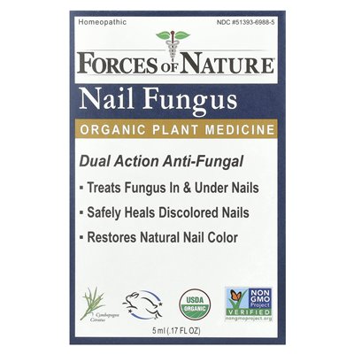 Forces of Nature, Nail Fungus, Organic Plant Medicines, 0.17 Fl Oz (5 ml)