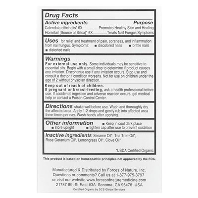Forces of Nature, Nail Fungus, Organic Plant Medicines, 0.17 Fl Oz (5 ml)