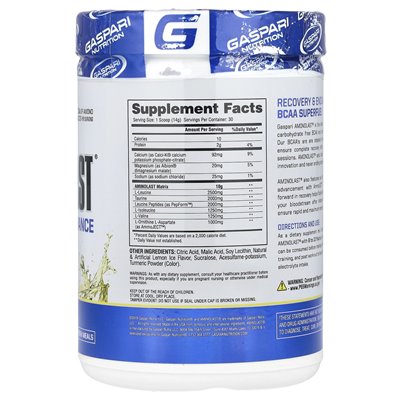 Gaspari Nutrition, Aminolast®, Recovery & Endurance BCAA Superfuel, Lemon Ice, 14,8 uncji (420 g) Gaspari Nutrition, Aminolast®, Recovery & Endurance BCAA Superfuel, Lemon Ice, 14,8 uncji (420 g)