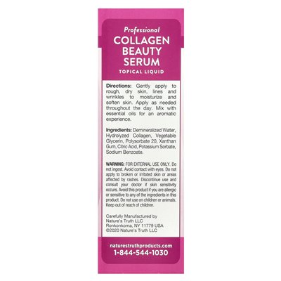 Nature's Truth, Professional Collagen Beauty Serum, Unscented, 1 fl oz (30 ml)