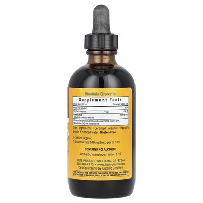 Herb Pharm, Rhodiola, bez alkoholu, 4 fl oz (120 ml)