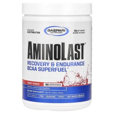 Paspari Nutrition, Aminolast, Odnowa & Wytrzymałość BCAA Superfuel, Owocowa Punch, 14.8 oz (420 g) Paspari Nutrition, Aminolast, Odnowa & Wytrzymałość BCAA Superfuel, Owocowa Punch, 14.8 oz (420 g)
