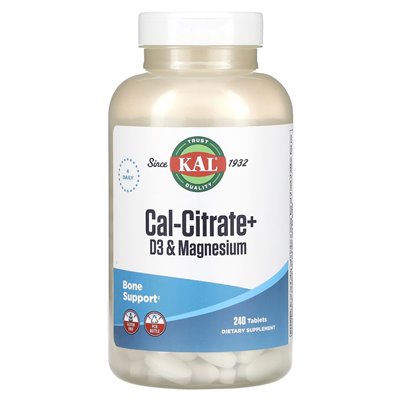 Kal, Cal-Citrat+, D3 und Magnesium, 240 Tabletten