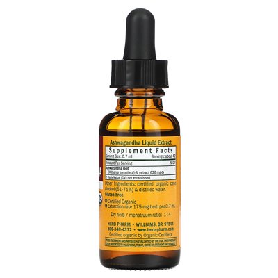 Herb Pharm, Ashwagandha, 1 Fl Oz (30 ml) Herb Pharm, Ashwagandha, 1 Fl Oz (30 ml)