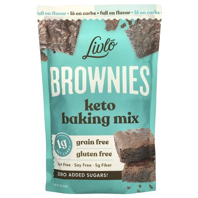 Livlo, Brownies, keto Baking Mix, 9 uncji (256 g)