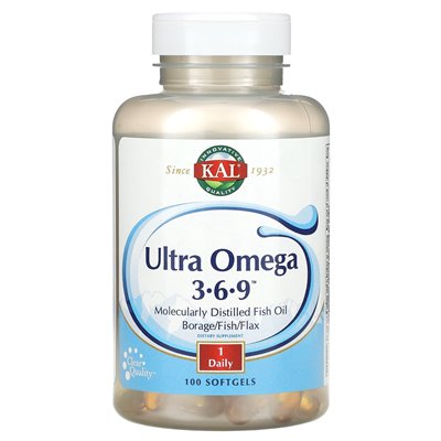 Kal, Ultra omega 3-6-9, 100 miękkich Kal, Ultra omega 3-6-9, 100 miękkich