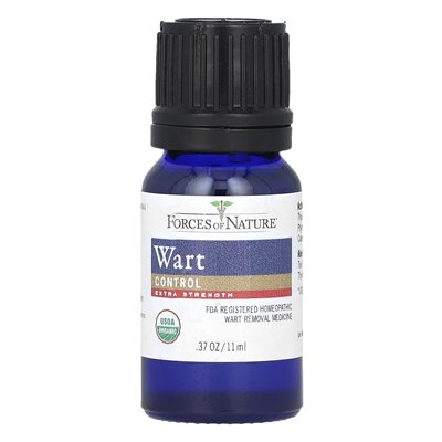 Siły natury, zmywacza brodawki, organiczna medycyna roślin, dodatkowa siła, 0,37 fl oz (11 ml)