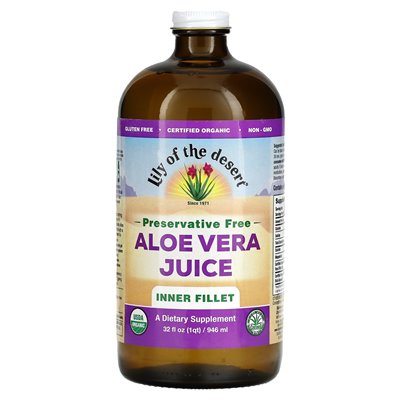 Lily of the Desert, Aloe Vera Juice, inner fillet, preservative free, 32 fl oz (946 ml)