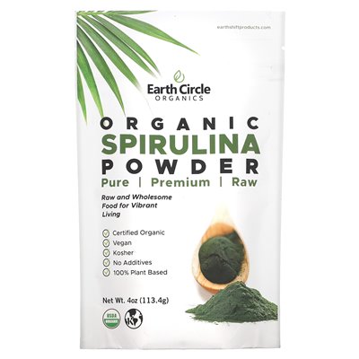 Earth Circle Organics, Organiczna Spirulina w Proszku, 113.4 g