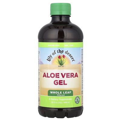 Lilia pustyni, żel aloesowy, filtrowany cały liść, 32 fl oz (946 ml)