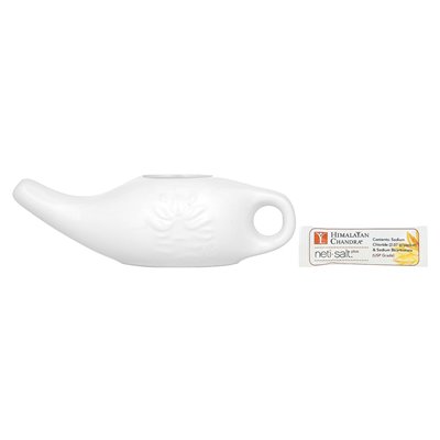 Himalajska Chandra, porcelanowy garnek neti z sachy soli neti, 2,16 g