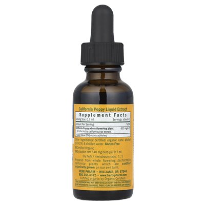 Herb Pharm, California Poppy, 1 Fl Oz (30 ml)