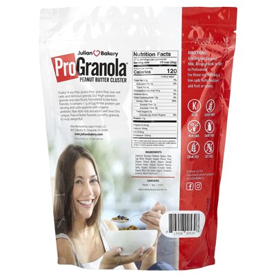 Julian Bakery, Pro Granola, Erdnussbutter-Cluster, 18,5 oz (526 g)