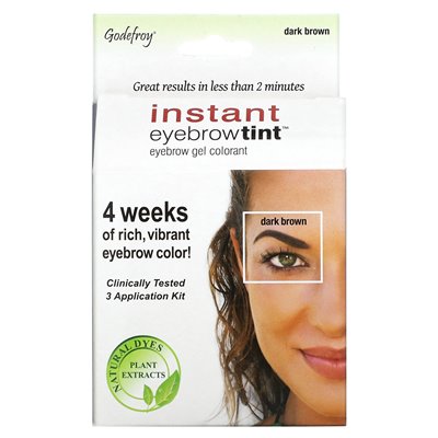 Godefroy Instant Eyebrow Tint Dunkelbraun 3 Anwendungsset
