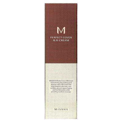 Missha, M Perfect Cover B.B Cream, SPF 42 PA +++, nr 21 Light Beige, 1,7 uncji (50 ml)