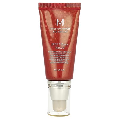 Missha, M Perfect Cover B.B Cream, SPF 42 PA +++, nr 27 Honey Beige, 1,7 fl oz (50 ml) Missha, M Perfect Cover B.B Cream, SPF 42 PA +++, nr 27 Honey Beige, 1,7 fl oz (50 ml)