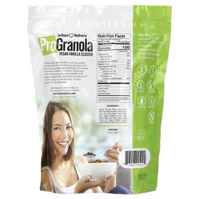 Julian Bakery, Pro Granola, wegańska waniliowa klaster, 17,9 uncji (507,5 g) Julian Bakery, Pro Granola, wegańska waniliowa klaster, 17,9 uncji (507,5 g)