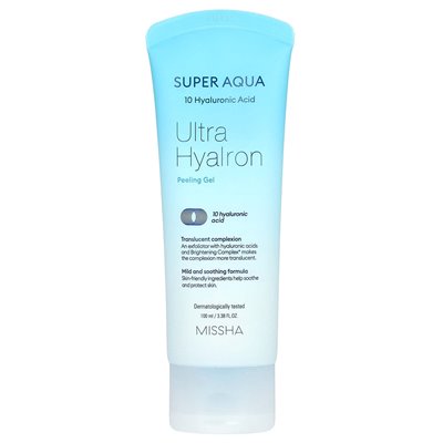 Missha, Super Aqua, Ultra Hyalron Peeling Gel, 3,38 Fl Oz (100 ml)