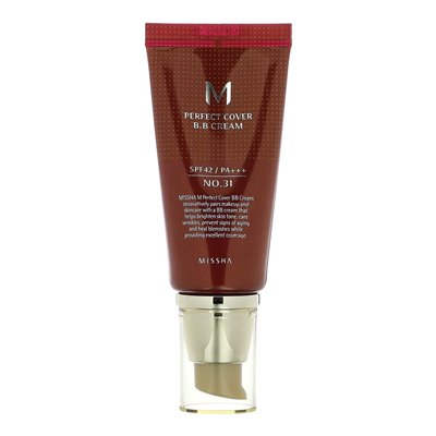 Missha, M Perfect Cover BB Cream, LSF 42 PA +++, Nr. 31 Golden Beige, 1,7 fl oz (50 ml)