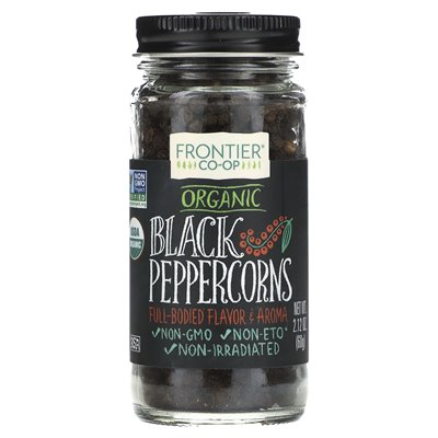 Frontier Co-Op, Organic Black Peppercorns, 2.12 oz (60 g)