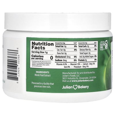 Julian Bakery, Pure Monk Sweegener, 3,5 uncji (100 g)