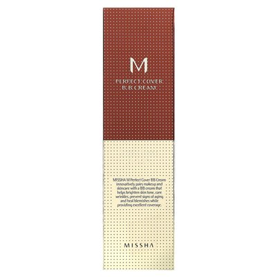 Missha, M Perfect Cover B.B Cream, SPF 42 PA +++, nr 29 Caramel Beige, 1,7 fl oz (50 ml) Missha, M Perfect Cover B.B Cream, SPF 42 PA +++, nr 29 Caramel Beige, 1,7 fl oz (50 ml)