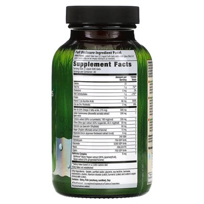 Irwin Naturals, bez zapalny, 80 płynnych miękkich żelazów Irwin Naturals, bez zapalny, 80 płynnych miękkich żelazów