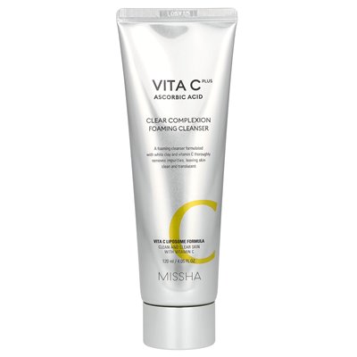 Missha, Vita C plus Ascorbinsäure, Reinigungsschaum für den Teint, 4,05 fl oz (120 ml)