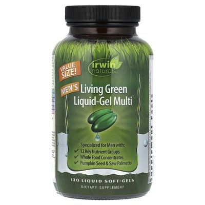 Irwin Naturals, żywy zielony zielony multi®, 120 płynnych miękkich żelazów Irwin Naturals, żywy zielony zielony multi®, 120 płynnych miękkich żelazów